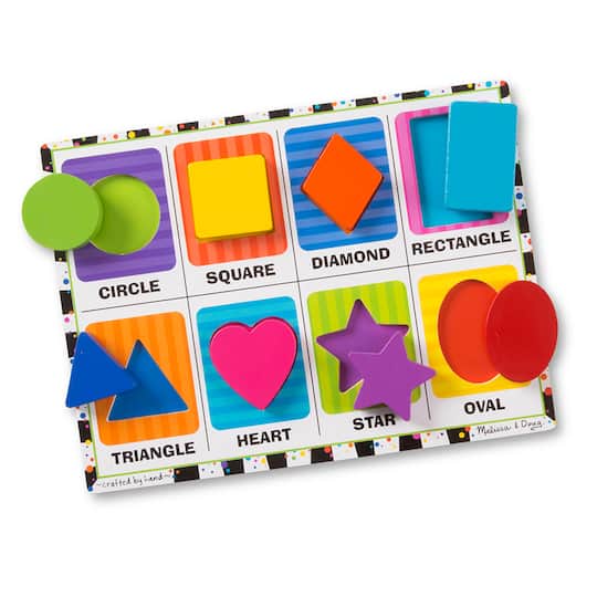 Melissa & Doug Shapes Chunky Puzzle Board Game, One Size, Multiple Colors